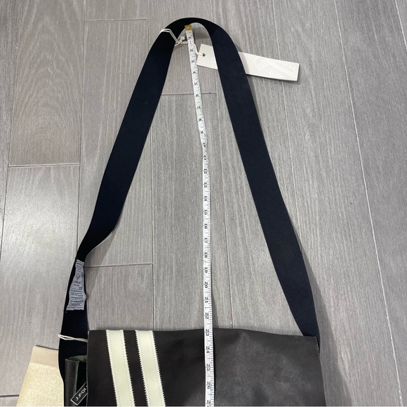 NWT J.FOLD Men’s Messenger Bag SHOULDERED Brown Leather Crossbody White Stripe - Picture 16 of 16
